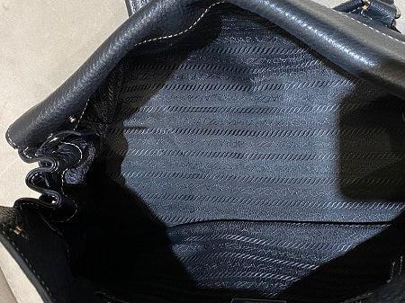 Prada Black Easy Vitello Satchel Bag-handbag-Prada-The Closet Egypt