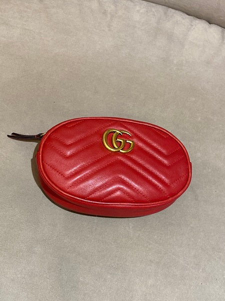 Gucci Red GG Marmont Belt Bag-Belt Bag-Gucci-The Closet Egypt