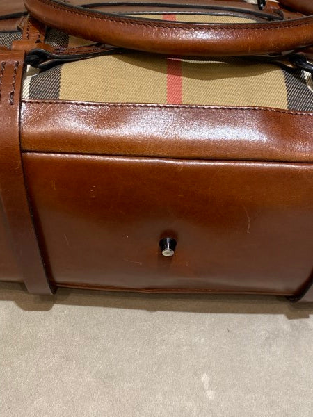 Burberry Camel House Check Bridle Satchel Bag-handbag-Burberry-The Closet Egypt