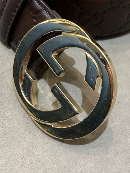 Gucci Brown GG Guccissima Belt 36-Belt-Gucci-The Closet Egypt