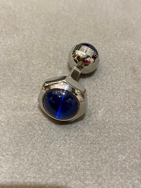 Cartier Blue Santos De Cartier Cufflinks-Cufflinks-Cartier-The Closet Egypt