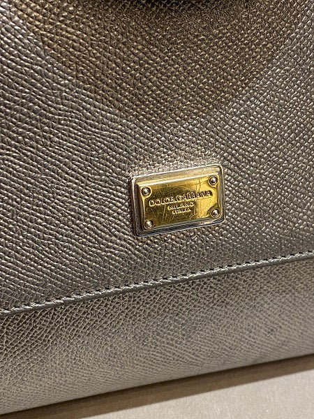 Dolce & Gabbana Silver Sicily Medium Bag-handbag-Dolce & Gabbana-The Closet Egypt