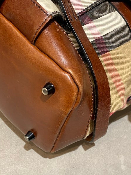 Burberry Camel House Check Bridle Satchel Bag-handbag-Burberry-The Closet Egypt