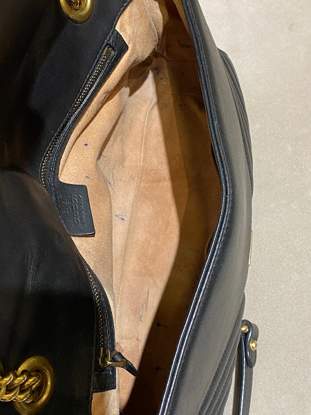 Gucci Black Marmont Medium Bag-handbag-Gucci-The Closet Egypt
