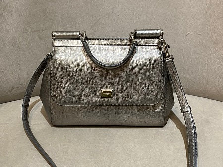 Dolce & Gabbana Silver Sicily Medium Bag-handbag-Dolce & Gabbana-The Closet Egypt