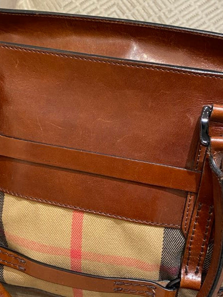 Burberry Camel House Check Bridle Satchel Bag-handbag-Burberry-The Closet Egypt