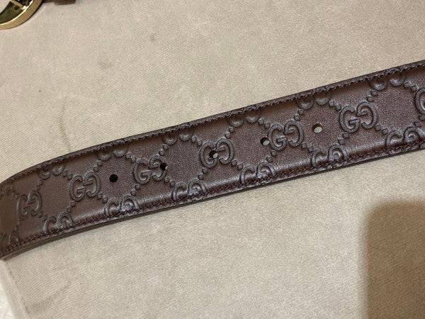 Gucci Brown GG Guccissima Belt 36-Belt-Gucci-The Closet Egypt
