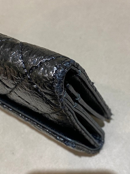 Chanel Black Bifold Distressed Vinyl Long Wallet-wallet-Chanel-The Closet Egypt