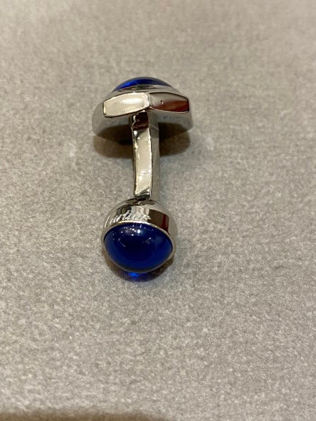Cartier Blue Santos De Cartier Cufflinks-Cufflinks-Cartier-The Closet Egypt