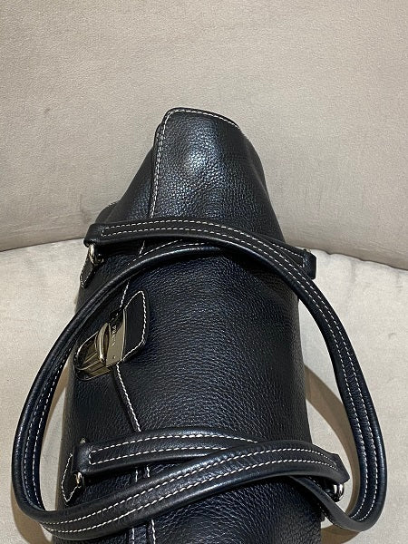 Prada Black Easy Vitello Satchel Bag-handbag-Prada-The Closet Egypt