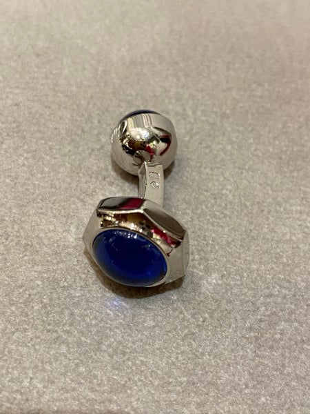 Cartier Blue Santos De Cartier Cufflinks-Cufflinks-Cartier-The Closet Egypt