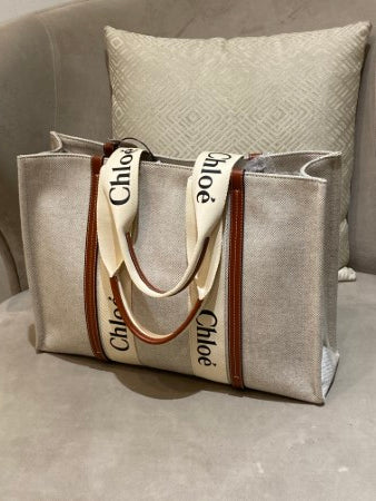 Chloe Bicolor Woody Large Tote Bag-handbag-Chloe-The Closet Egypt