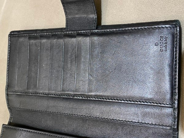 Gucci Black GG Guccissima Continental Wallet-wallet-Gucci-The Closet Egypt