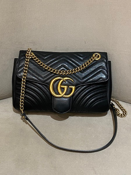 Gucci Black Marmont Medium Bag-handbag-Gucci-The Closet Egypt