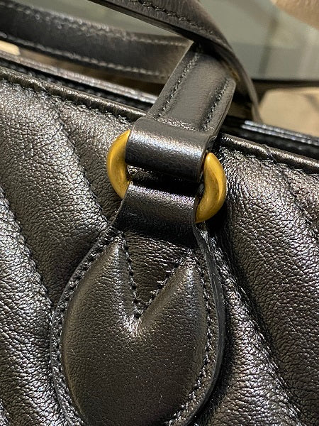 Gucci Black Marmont Tote Medium Bag-handbag-Gucci-The Closet Egypt