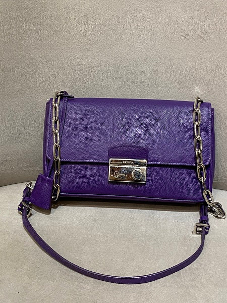 Prada Purple Flap Bag-handbag-Prada-The Closet Egypt