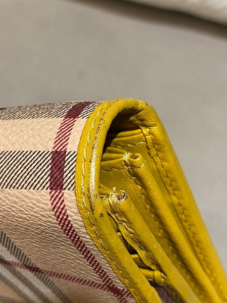 Burberry Yellow Haymarket Continental Wallet-wallet-Burberry-The Closet Egypt