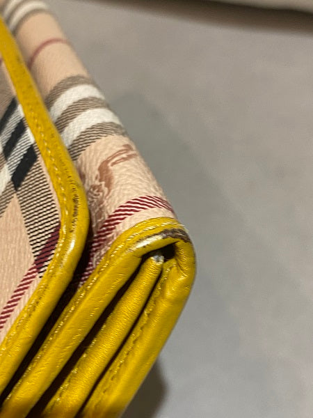 Burberry Yellow Haymarket Continental Wallet-wallet-Burberry-The Closet Egypt