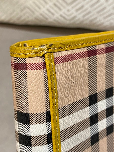 Burberry Yellow Haymarket Continental Wallet-wallet-Burberry-The Closet Egypt