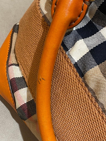 Burberry Orange House Check Parsons Tote Bag-handbag-Burberry-The Closet Egypt