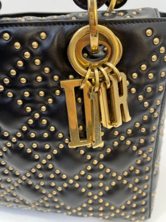 Christian Dior Black Studded Lady Dior Bag-handbag-Christian Dior-The Closet Egypt