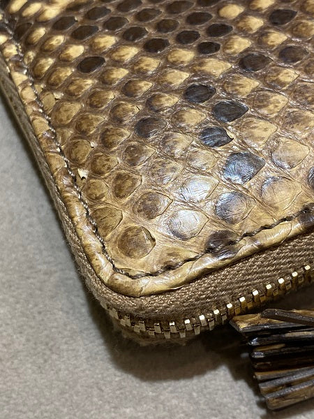Gucci Brown Python Wallet