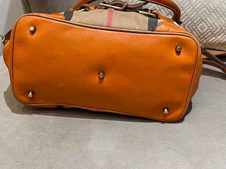 Burberry Orange House Check Parsons Tote Bag-handbag-Burberry-The Closet Egypt