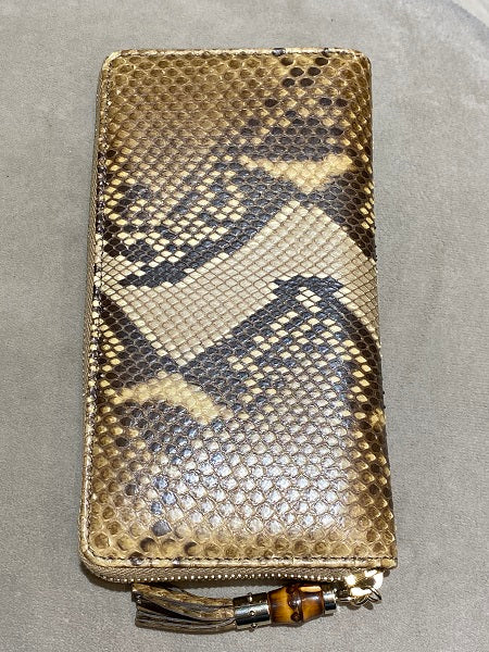 Gucci Brown Python Wallet