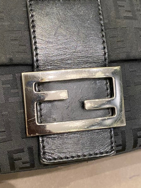 Fendi Black Zucca Mama Forever Shoulder Bag