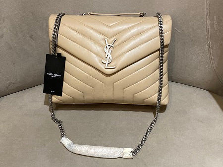 YSL Beige Loulou Flap Bag-handbag-YSL-The Closet Egypt