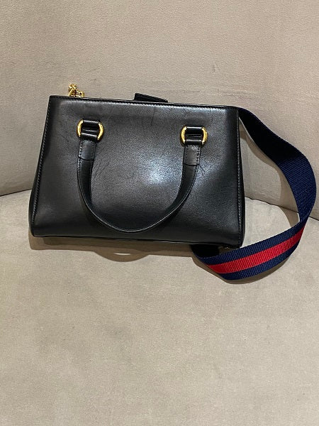 Gucci Black Sylvie Top Handle Bag-handbag-Gucci-The Closet Egypt