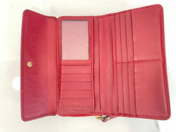 Gucci Red Microguccissima Continental Flap Wallet-wallet-Gucci-The Closet Egypt