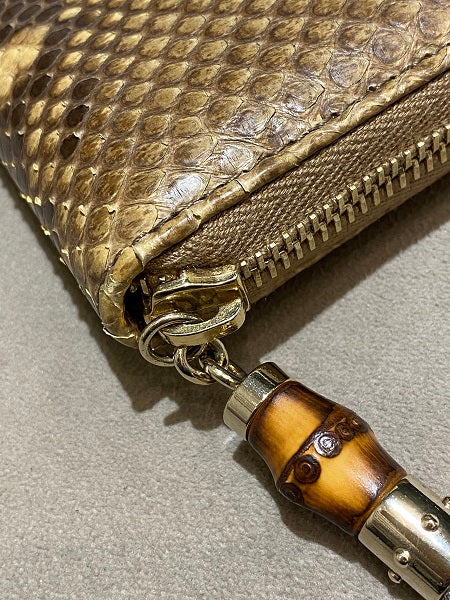 Gucci Brown Python Wallet