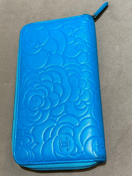 Chanel Blue Camellia Wallet-wallet-Chanel-The Closet Egypt