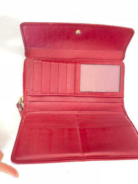 Gucci Red Microguccissima Continental Flap Wallet-wallet-Gucci-The Closet Egypt
