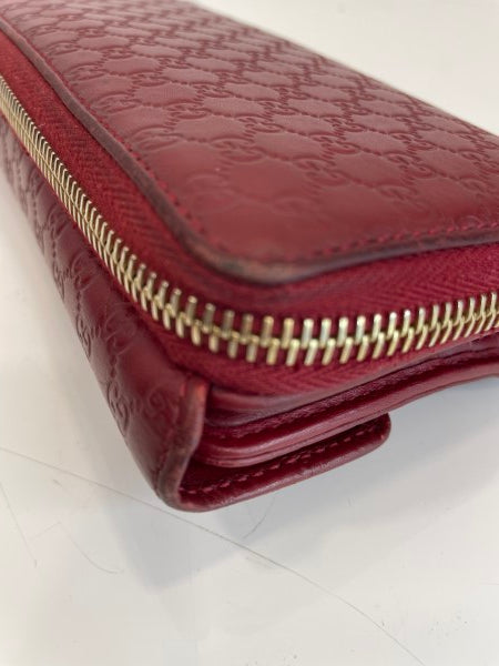 Gucci Red Microguccissima Continental Flap Wallet-wallet-Gucci-The Closet Egypt