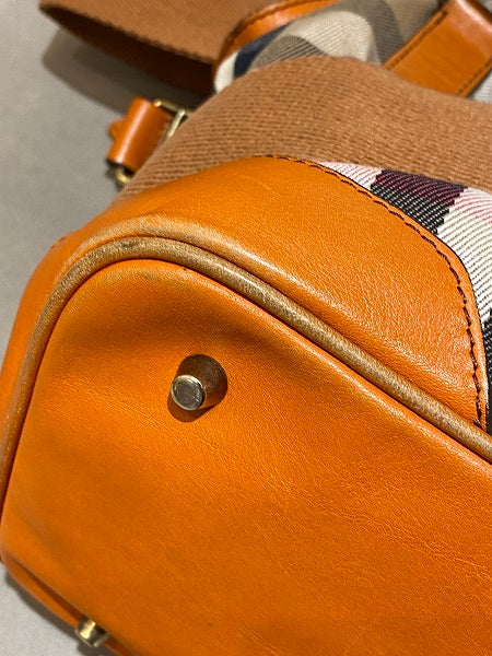 Burberry Orange House Check Parsons Tote Bag-handbag-Burberry-The Closet Egypt