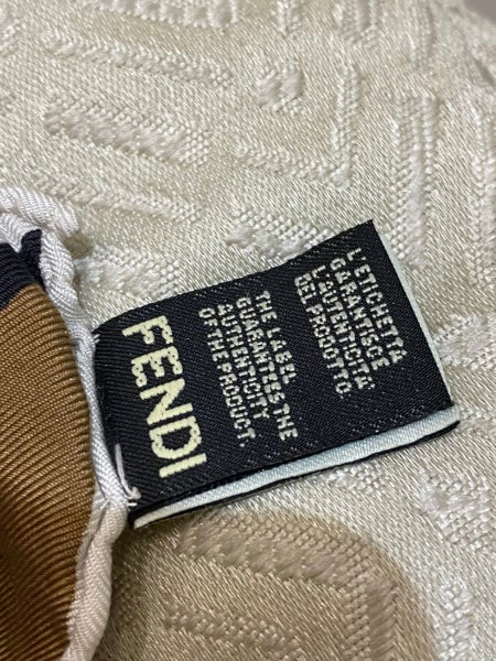 Fendi Tricolor Square Silk Scarf-Scarf-Fendi-The Closet Egypt
