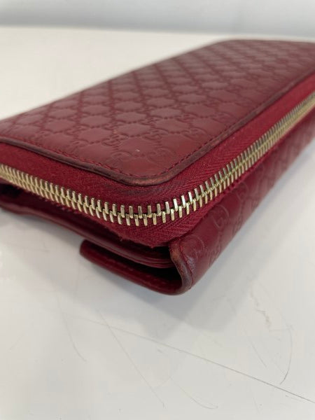Gucci Red Microguccissima Continental Flap Wallet-wallet-Gucci-The Closet Egypt