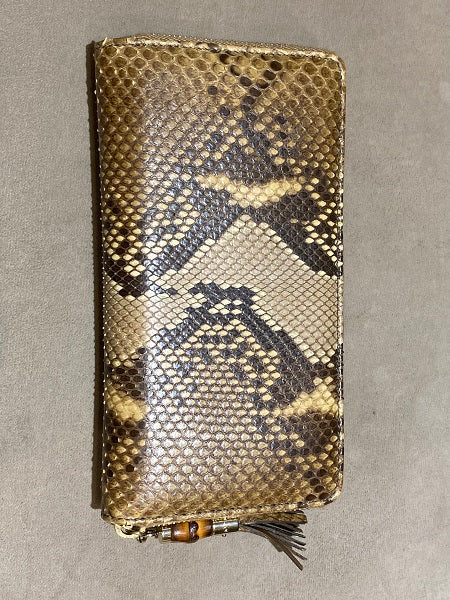 Gucci Brown Python Wallet-wallet-Gucci-The Closet Egypt
