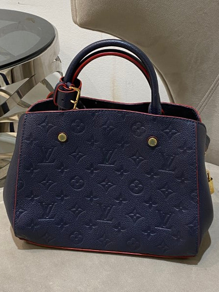 Louis Vuitton Blue Rouge Monogram Empreinte Montaigne BB Bag-handbag-Louis Vuitton-The Closet Egypt