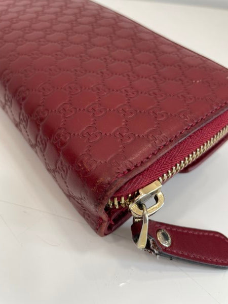 Gucci Red Microguccissima Continental Flap Wallet-wallet-Gucci-The Closet Egypt