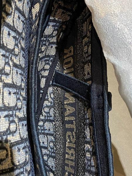 Christian Dior Blue Oblique Embroidery Saddle Bag-handbag-Christian Dior-The Closet Egypt