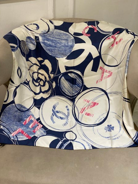 Chanel Bicolor Square Scarf-Scarf-Chanel-The Closet Egypt