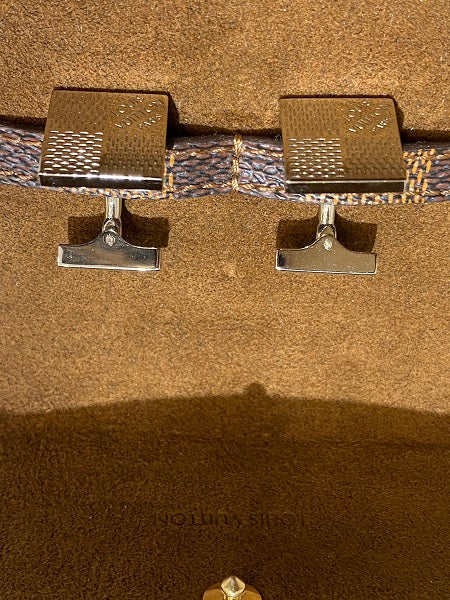 Louis Vuitton Damier Ebene Cufflinks Cover-Cufflinks Cover-Louis Vuitton-The Closet Egypt