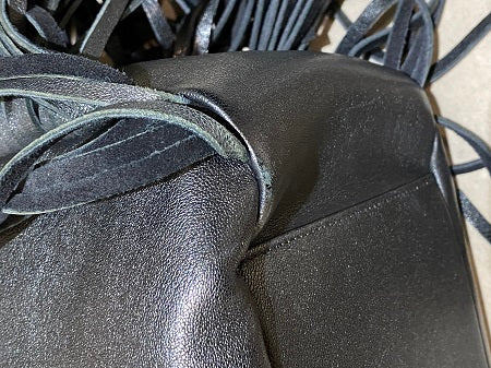 YSL Black Fringe Shopping Bag-handbag-YSL-The Closet Egypt