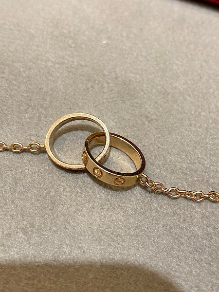 Cartier 18K Yellow Gold Love Hoops Chain Bracelet-Bracelet-Cartier-The Closet Egypt