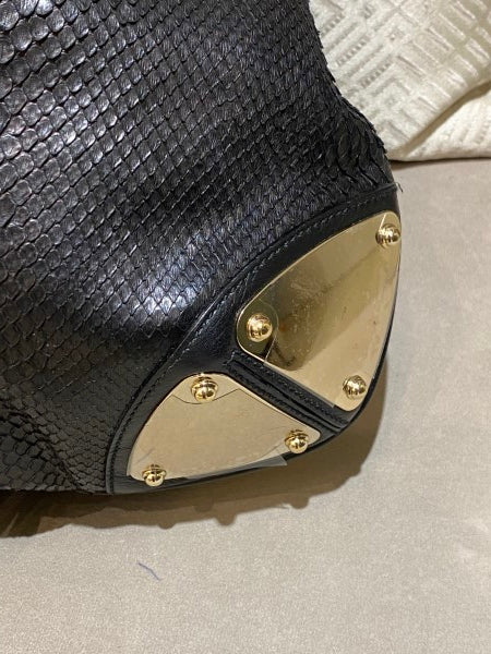Gucci Black Python Babouska Indy Hobo Bag-handbag-Gucci-The Closet Egypt