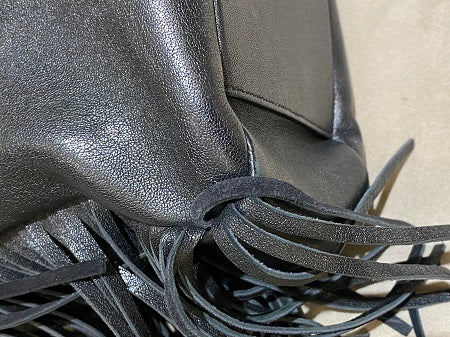 YSL Black Fringe Shopping Bag-handbag-YSL-The Closet Egypt