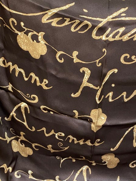 Christian Dior Brown Square Scarf-Scarf-Christian Dior-The Closet Egypt